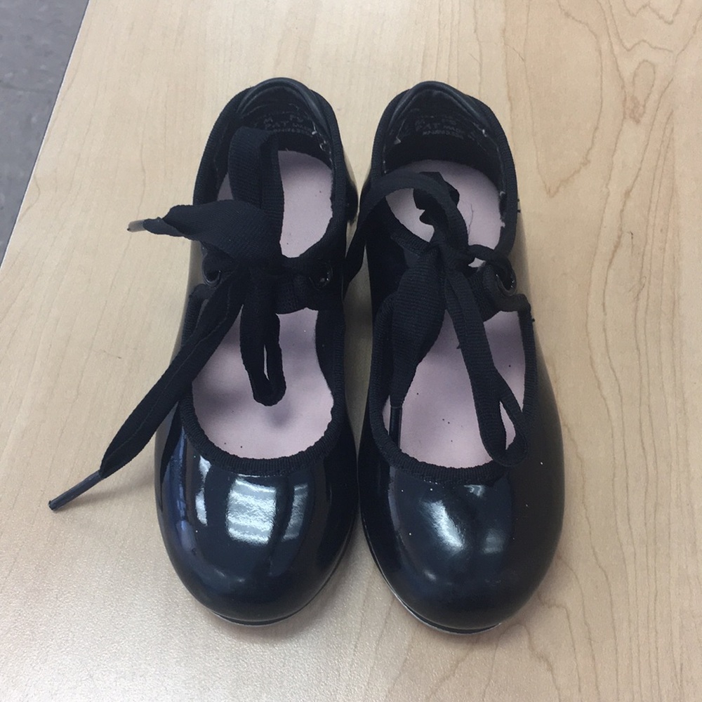Capezio black toddler tap shoes